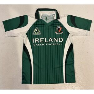 Croker Ireland Gaelic Football Jersey Men's Small Green Pinstripe Eireann Shirt
